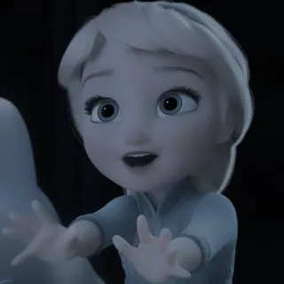 🌨 Elsa Frozen Elsa, La Reine des Neiges, Disney, dessin animé, animé, enfant, mignon telegram sticker