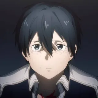 😔 Kirito Sword Art Online Anime, Sword Art Online, Kirito, Masculino, Triste, Personaje telegram sticker