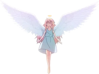 😇 천사, 애니메이션, 날개, 캐릭터 telegram sticker