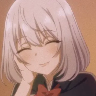 🖤 Anime, Niedlich, Mädchen, Lächeln, Fröhlich, Manga telegram sticker