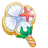 ๐ Sea Fairy Cookie Cookie Run seashell, starfish, magic wand, cookie run, sea fairy cookie, fantasy item, ocean theme, game asset whatsapp sticker