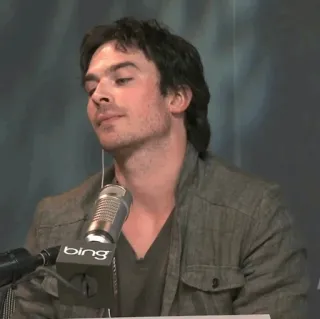 🌿 man, portrait, microphone, celebrity, actor telegram sticker