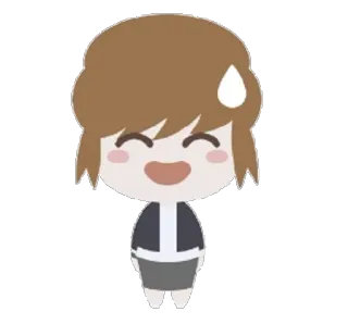 😅 мультфильм, женщина, девушка, счастливый, капля пота telegram sticker