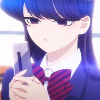 😶 Komi Shouko Komi Can't Communicate 애니메이션, 코미 양은 커뮤증입니다, 코미 쇼코, 교복, 여성, 진지함, 애니메이션 여자, 만화 telegram sticker