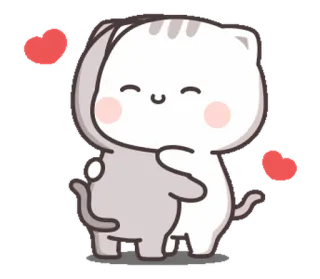 🎭 кот, любовь, сердце, милый, каваи, животное, наклейка telegram sticker