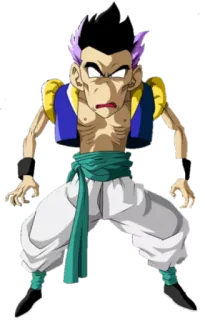 😦 Gotenks Dragon Ball Z anime, fusion, Gotenks, Dragon Ball Z, fictional character telegram sticker