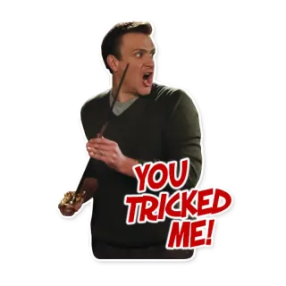 😳 YOU TRICKED ME! tu m'as eu, drôle, mème, énervé telegram sticker