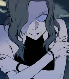 👿 woman, evil, anime, manga, cartoon, villain telegram sticker
