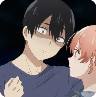 👺 anime, para, romans, miłość, zawstydzony telegram sticker