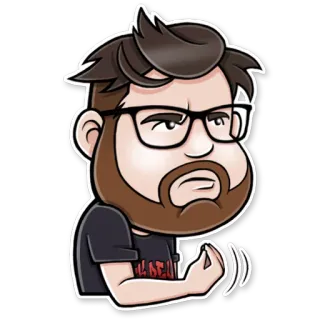 👊 мужчина, жест, итальянский жест, выражение, мультфильм, портрет telegram sticker