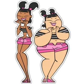 😂 cartoon, character, animation, two girls telegram sticker