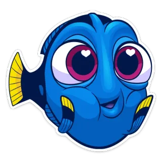 🤩 Dory Finding Nemo fish, cartoon, ocean, sea, animal telegram sticker