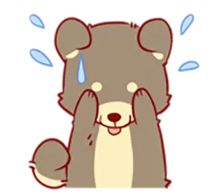🐶 หมา, สัตว์, น่ารัก, การ์ตูน, เขิน, สติกเกอร์ telegram sticker