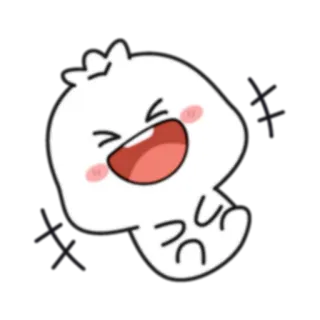 😂 lindo, dibujos animados, feliz, personaje, mancha whatsapp sticker