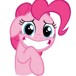 😅 Pinkie Pie My Little Pony Мультфильм, Пони, Дружба, Лошадь, Розовый telegram sticker