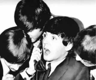 😱 Paul McCartney musik, the beatles, vintage, hitam putih, band, penyanyi telegram sticker