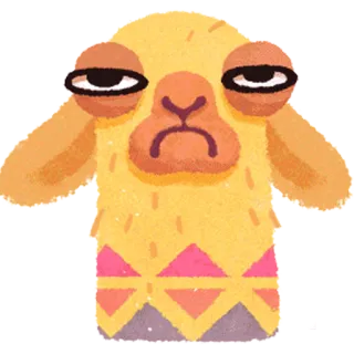 😑 Lama, Zwierzę, Kreskówka, Śmieszne, Słodkie, Naklejka telegram sticker