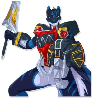 💙 Roboter, Anime, Cartoon, Krieger, Figur, Kämpfer telegram sticker