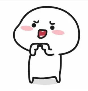 😯 mignon, emoji, joyeux, dessin animé, kawaii telegram sticker