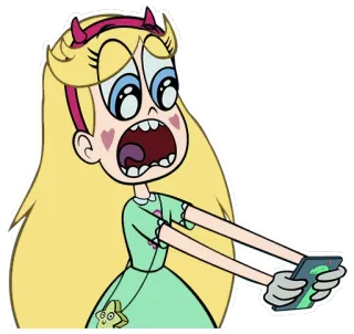 😮 Star Butterfly Star vs. the Forces of Evil Cartoon, Prinzessin, Magie, animiert, schreiend whatsapp sticker