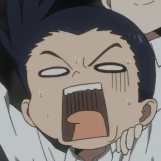🤯 Anime, Kreskówka, Krzyk, Frustracja, Zły, Wściekły, Panika, Mem telegram sticker