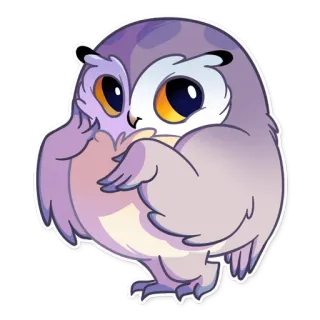 ☺️ burung hantu, stiker, lucu, burung, kartun, hewan telegram sticker