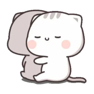 💟 kot, słodki, zwierzę, kawaii, przytulanie, miłość telegram sticker