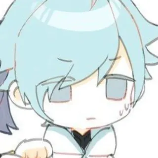 😥 anime, manga, chibi, character, art, illustration telegram sticker