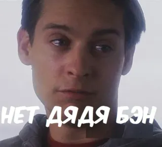 🙅‍♀ Spider-Man НЕТ ДЯДЯ БЭН sad, movie, character, uncle, crying telegram sticker