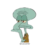 😒 Squidward Spongebob Squarepants Thaddäus Tentakel, Zeichentrickfigur, Nickelodeon, Meerestier, Spongebob, Tintenfisch telegram sticker