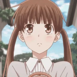 😤 Tohru Honda Fruits Basket Anime, Cartoon, Meisje, Leuk, Fruits Basket, Tohru Honda telegram sticker