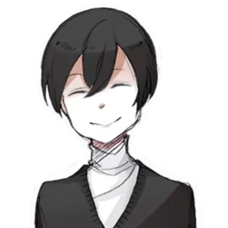 😁 Anime, Manga, Retrato, Sonrisa, Feliz, Dibujos animados telegram sticker