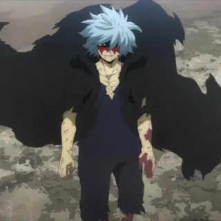 😈 Shigaraki Tomura My Hero Academia アニメ, ヴィラン, 血, 怪我, 死柄木, 弔 telegram sticker