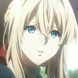 ✨ Violet Evergarden Anime, Personaggio, Ritratto, Violet Evergarden, Ragazza telegram sticker