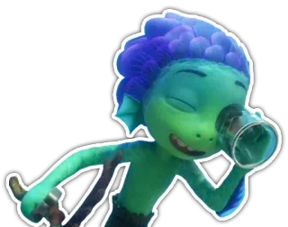 🔍 Luca Cartoon, Figur, animiert, Film, Disney, Seeungeheuer telegram sticker