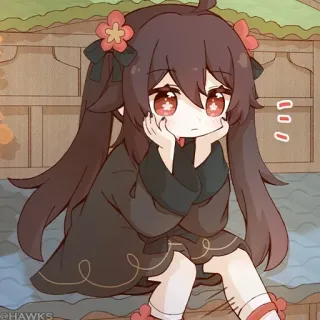 💠 Hu Tao Genshin Impact Anime, Genshin Impact, Hu Tao, Videospiel, Süß whatsapp sticker