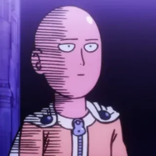 🙂 Saitama One-Punch Man อนิเมะ, ไซตามะ, วันพันช์แมน, ฮีโร่, มังงะ, หัวล้าน telegram sticker