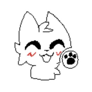 👋 gatto, carino, animale, zampa, semplice, kawaii telegram sticker