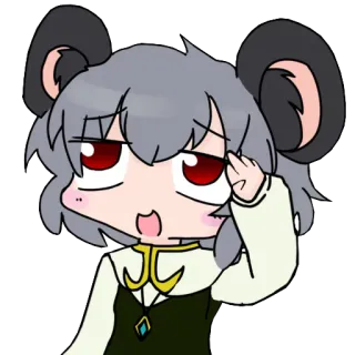 🐭 animé, souris, kawaii, mignon telegram sticker