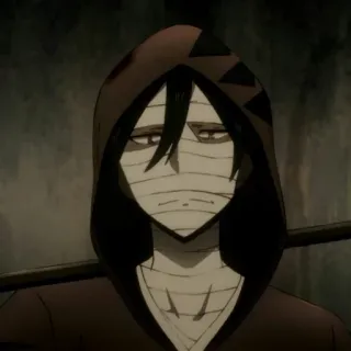 🩸 Isaac Foster Angels of Death anime, character, hoodie, bandages telegram sticker
