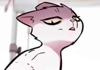 🐈 gato, animal, dibujo animado, sticker telegram sticker