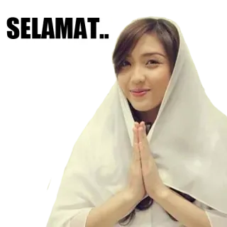 😇 SELAMAT.. salam, wanita, Islam, hijab, selamat datang whatsapp sticker