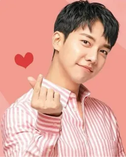 😍 корейский, певец, актер, сердце, сердце пальцами, любовь whatsapp sticker