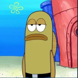 ➖ Flats the Flounder SpongeBob SquarePants Dessin animé, Poisson, Spongebob, Personnage telegram sticker