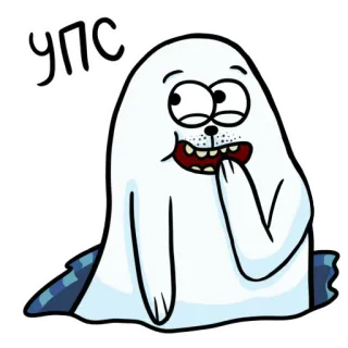 🤭 Упс тюлень, мультик, животное, милый, ой telegram sticker