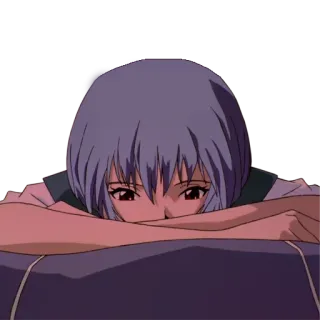 🌊 Rei Ayanami Neon Genesis Evangelion Anime, Triste, Chica, Rei Ayanami, Evangelion whatsapp sticker