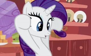 😮 Rarity My Little Pony Poney, Dessin animé, Rarity, Mignon, Animal, MLP telegram sticker