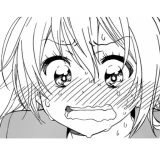 😭 Anime, Manga, Ausdruck, Schweiß, Nervös, Ängstlich whatsapp sticker