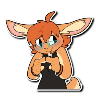 😳 Cartoon, Anime, Niedlich, Kawaii, Tier, Anthro, Fell telegram sticker