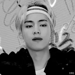 😤 프루티 人物, 肖像, 脸, 男人, kpop, v, bts telegram sticker